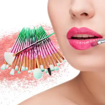 

20pcs Colourful Beauty Tool Face Brushes Professional Makeup Brush Set Cosmetic Tool Kit Blush Eye Shadow Diamond Shaped