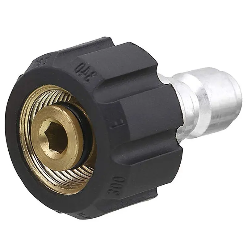 

Pressure Washer Twist Connect M22 14mm X 3/8 inch Quick Disconnect Plug High Pressure B Fitting Quick Coupler Nipple, 5000 PSI,