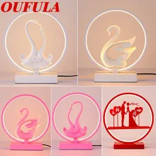 Oulala arte candeeiro de mesa resina contemporânea criativo decoração led para foyer sala estar quarto cama escritório do hotel