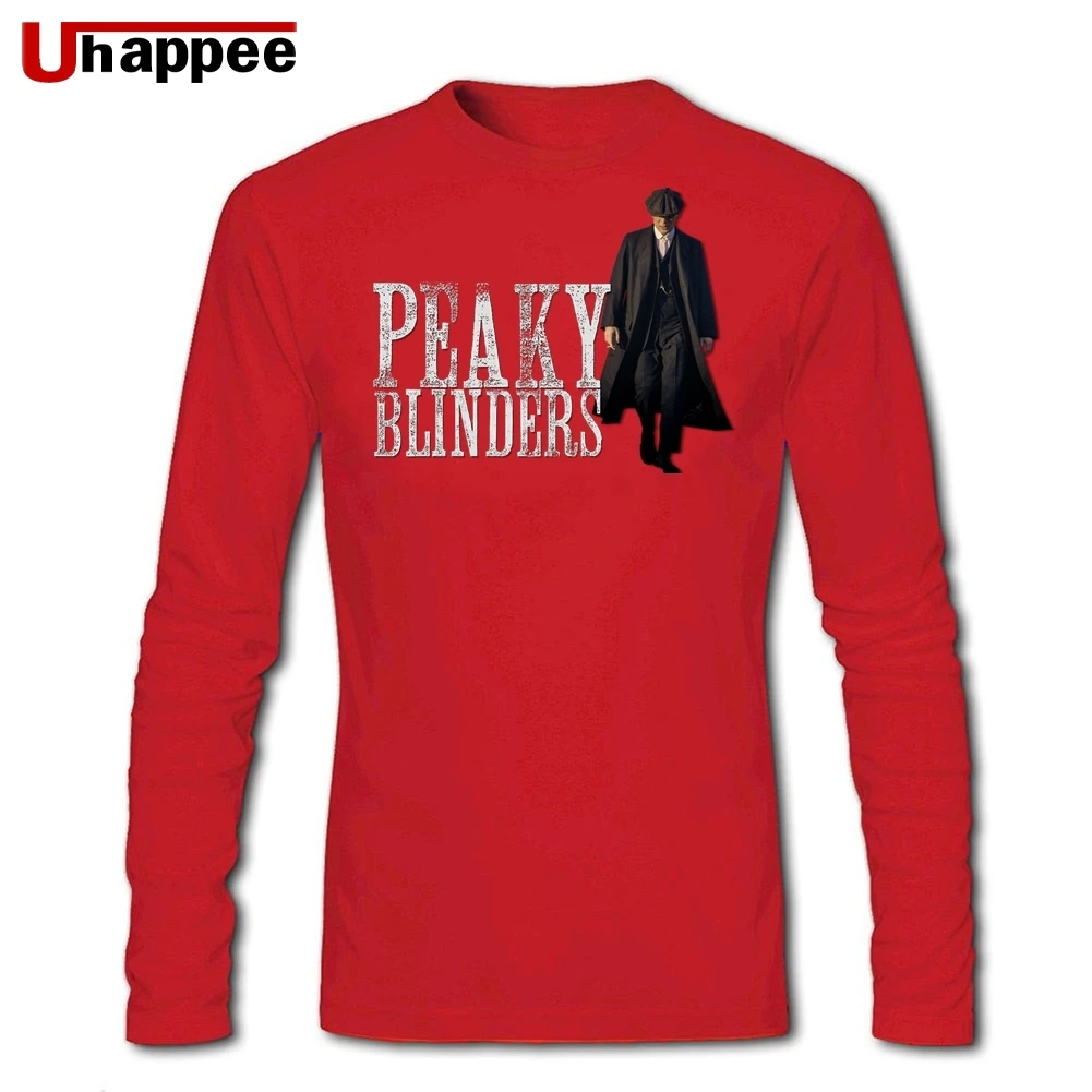 На заказ Peaky футболки с надписью Peaky blinders для мужчин подарок на Хэллоуин для мужчин с длинным рукавом Осень на заказ плюс размер рубашка первоклассника