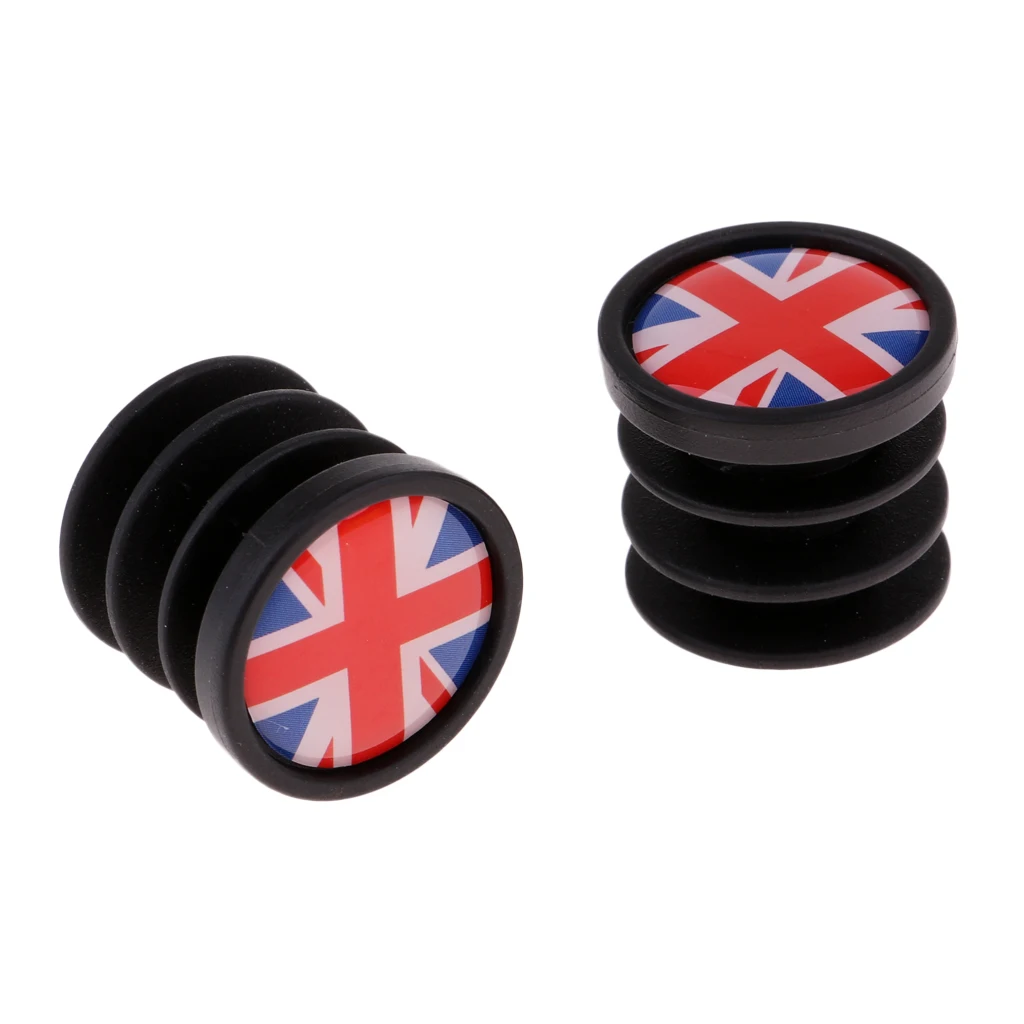 1 Pair Bicycle National Flag Handlebar End Plugs For MTB Mountain Road Bike Bicycle Grips Parts - 22mm Dia 1 Pair Bicycle National Flag Handlebar End Plugs For MTB Mountain Road Bike Bicycle Grips Parts - 22mm Dia