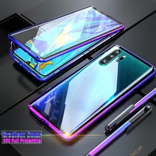 Для huawei P30 Pro Магнитный чехол передний+ задний двухсторонний 9H закаленное стекло чехол для huawei mate 20 Pro P20 Pro металлический бампер чехол