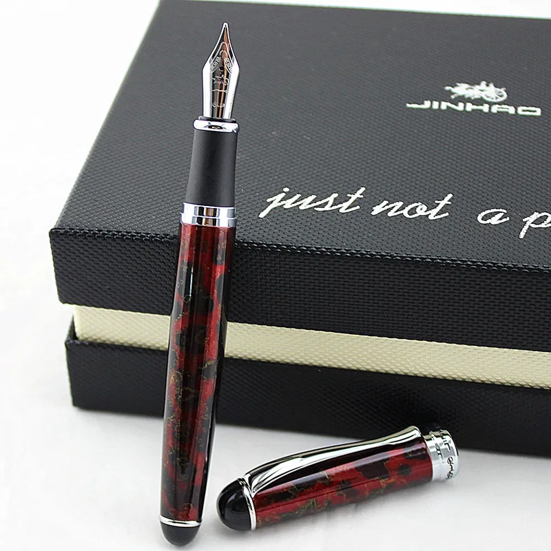Ручка перьевая Jinhao X750 металлическая с серебряным зажимом 0 5 мм|metal fountain pen|ink penjinhao