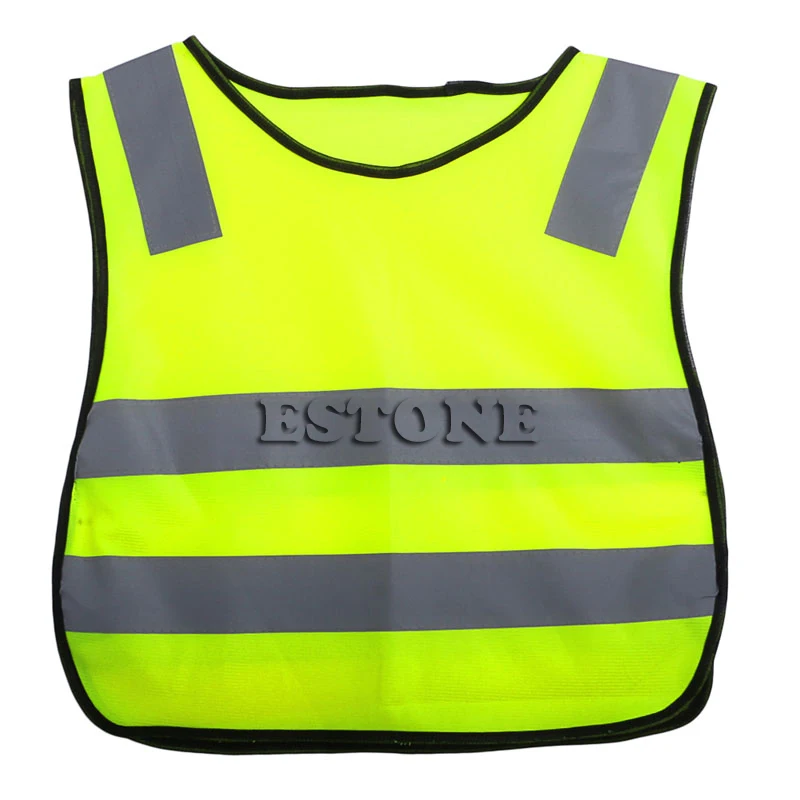 Chaleco infantil de seguridad Hi Vis, tiras reflectantes grises, ropas de tráfico, A6HE