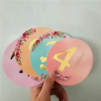 

20Pcs/Set Month Stickers Home Studio Newborn Baby Phototgraphy Milestone Memories Monthly Photo Props Number Card Kit