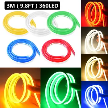 

3M Narrow Neon light 12V LED Strip SMD 2835 120LEDs/M Flexible Rope Tube Waterproof for DIY Christmas Holiday Decoration Light