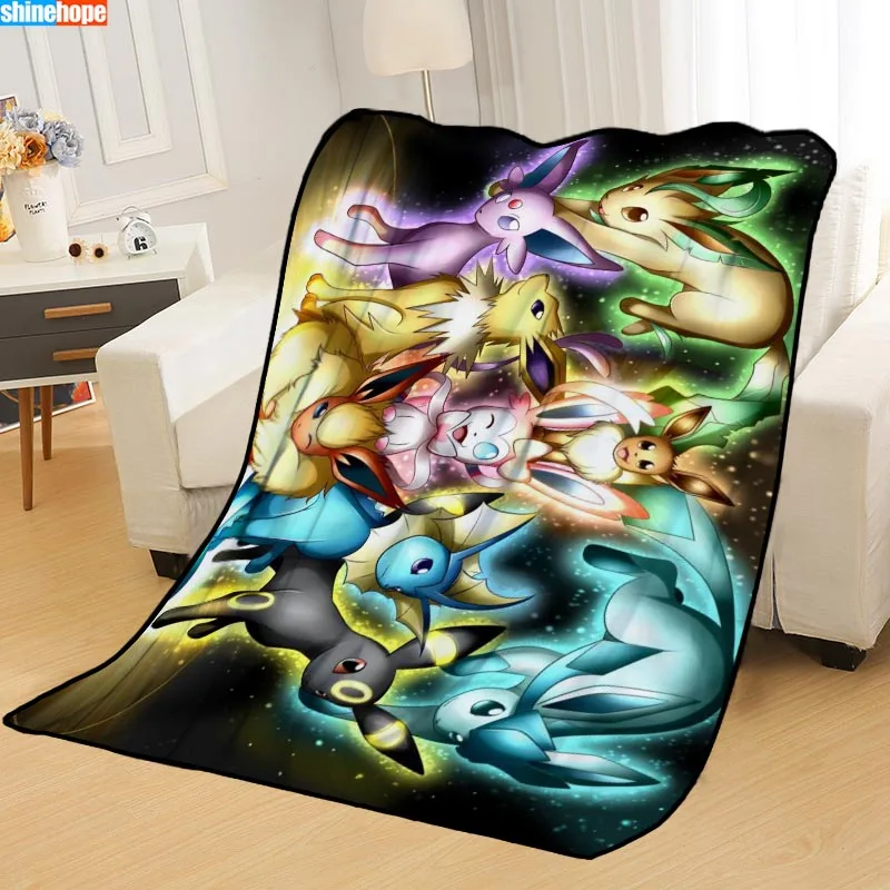 Пользовательские одеяла Покемон пледы мягкое одеяло летнее одеяло аниме одеяло путешествия одеяло - Цвет: Blanket 14