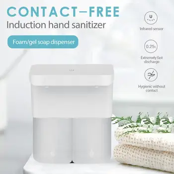 

2*300 ML USB Wall-mounted Charging Induction Soap Dispenser Smart Liquid + Foam Dual-use Automatic Liquid Soap Dispenser Foamer