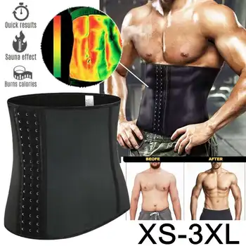 

Men Sauna Sweat Waist Trainer Shaper Tummy Slimming Waist Trainer Underbust Fat Burner Weight Loss Belt Gym Fitness Shapewear