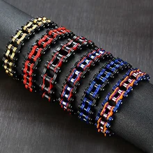 Vnox браслеты на цепочке для тяжелых велосипедов, для мужчин, в стиле панк, глянцевый браслет из нержавеющей стали разных цветов, крепкий мужской браслет Pulseira