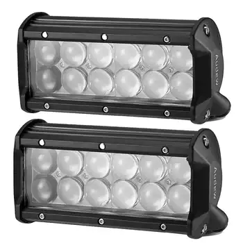 

AUDEW 2PCS 36W LED Light Bar Spotlight LED Work Light 6.5 inch 4D PC Lens 3600LM IP68 for Truck Off-Road ATV 4WD 4x4 SUV