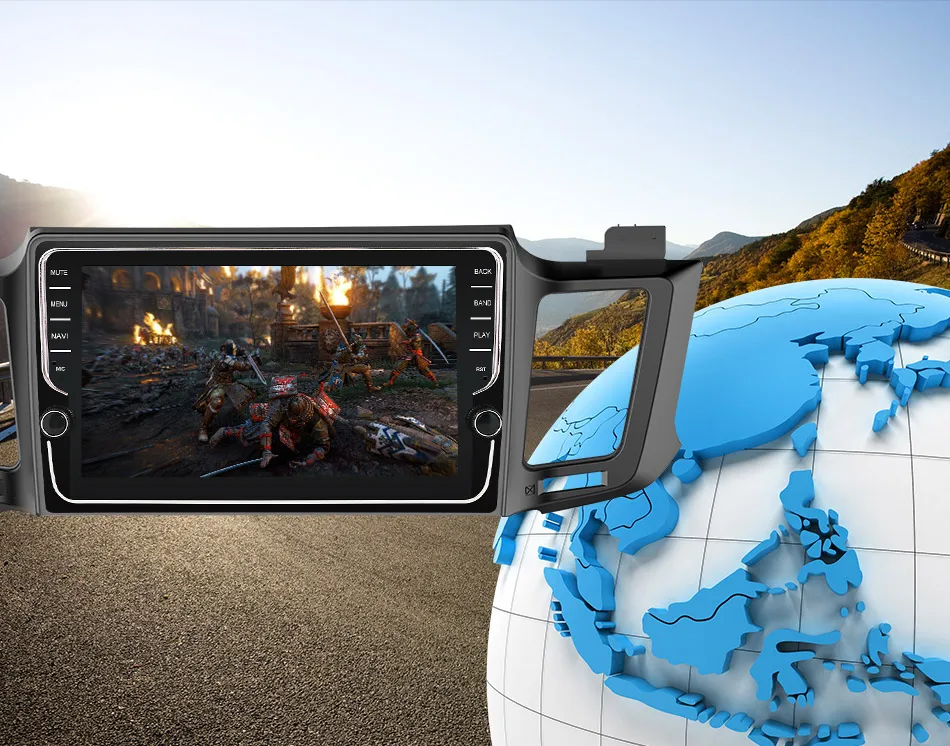 Eunavi 4G+ 64G Android 9 автомобильный Радио мультимедийный плеер для Toyota RAV4 RAV 4 2013- Видео Аудио WiFi навигация gps сенсорный экран
