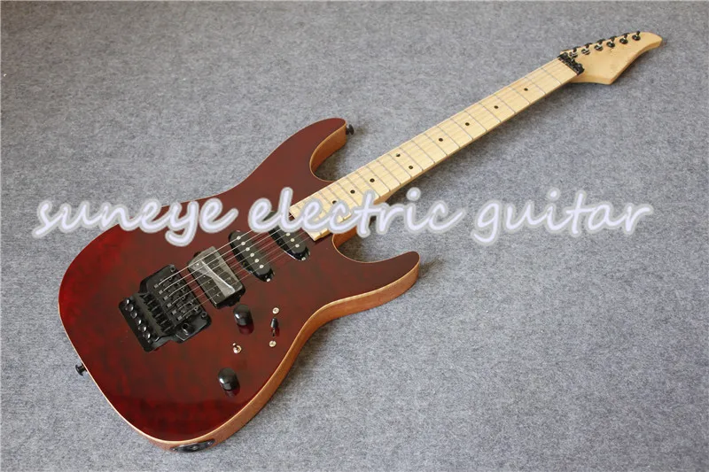 

New Arrival Red Quilted Finish Electric Guitar Tom Anderson Style Guitarra Electrica Maple Fretboard Gitar DIY Guitar Kit