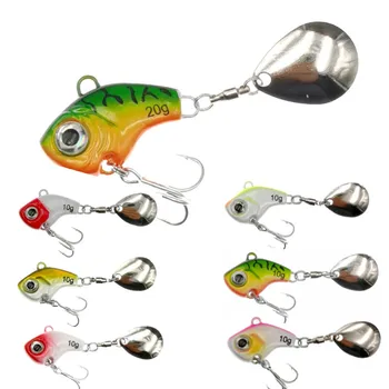 

1Pcs Rotating Metal Vibration Bait Spinner Spoon Fishing Lures 5g 10g 15g 20g Jigs Trout Winter Fishing Hard Baits Tackle