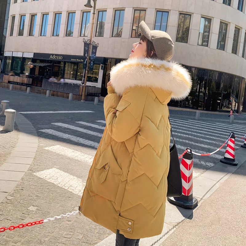

Coat Jacket Hooded Winter Jacket Women parkas 2019 New women's jacket fur collar Outerwear Female plus Size Winter coats