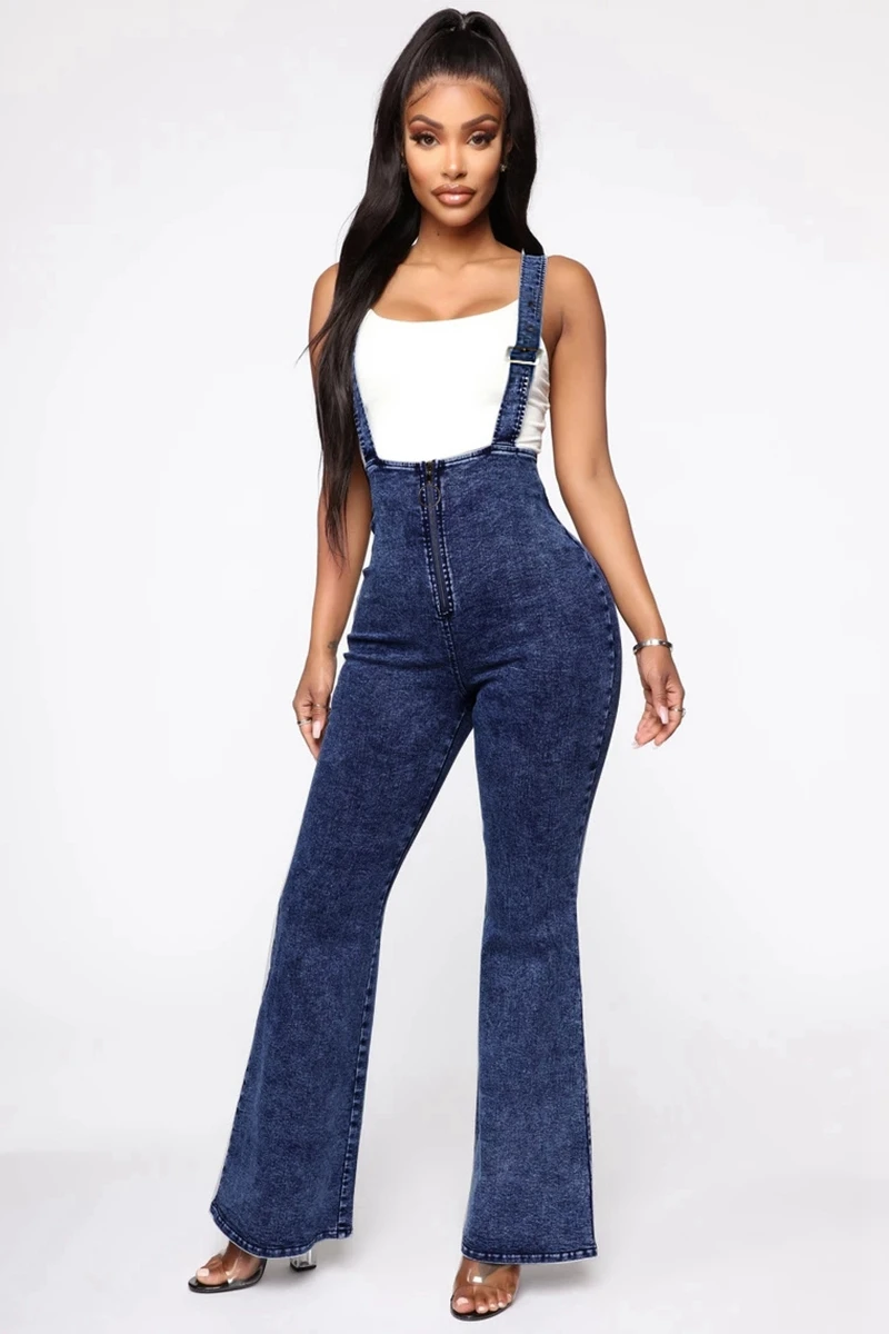 2020 Women Denim Overalls Stretchy Wide 