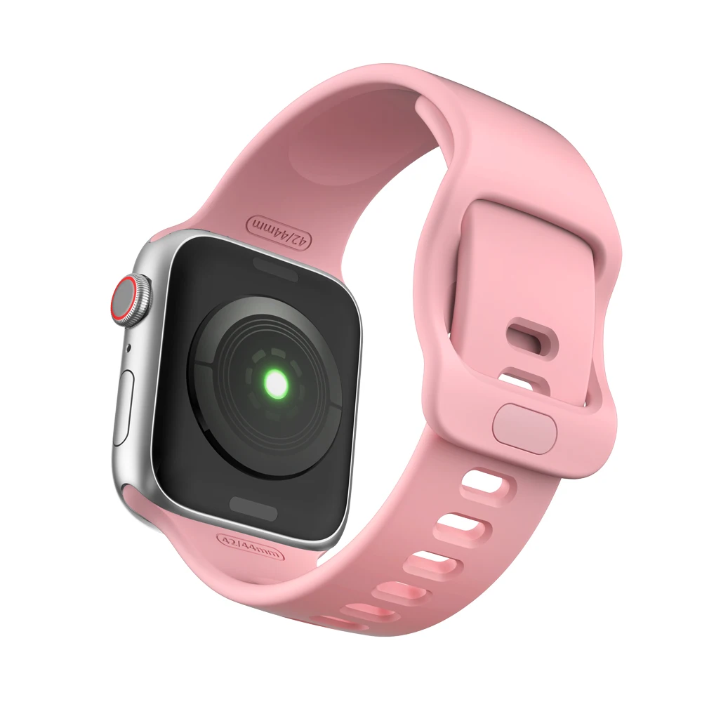 Ремешок для Apple Watch 5 4 3 ремешок 38 мм 42 мм iWatch 4 ремешок 44 мм 40 мм спортивный силиконовый ремень браслет correa Apple watch 5 Аксессуары - Цвет ремешка: pink