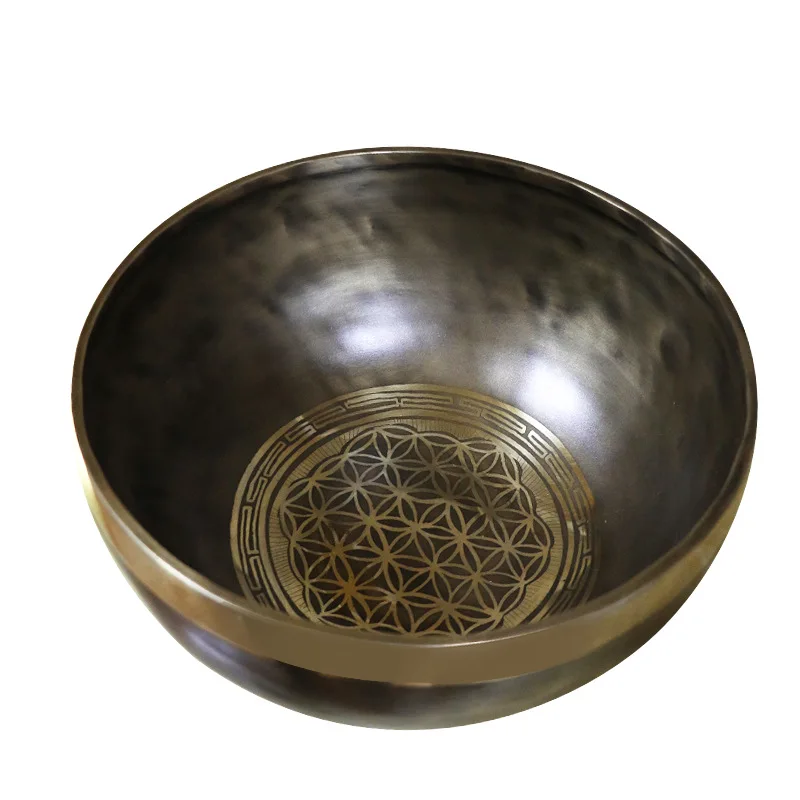 Tibetan Singing Bowl Set Meditation Crystal Sound Bowl Hand Percussion Sound Effects Handcrafted for Healing and Mindfulness 
