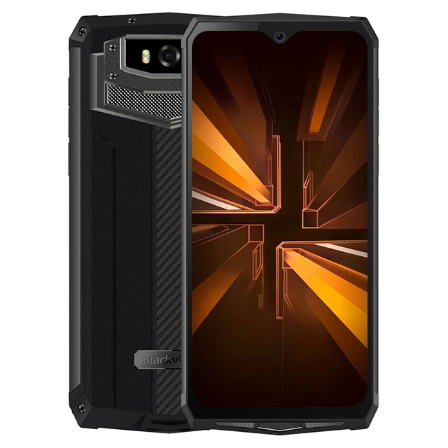 Blackview BV9100 IP68 прочный смартфон 6,3 ''FHD+ Android9.0 4 Гб 64 Гб Helio P35 Восьмиядерный 30 Вт Быстрая зарядка мобильного телефона - Цвет: Black