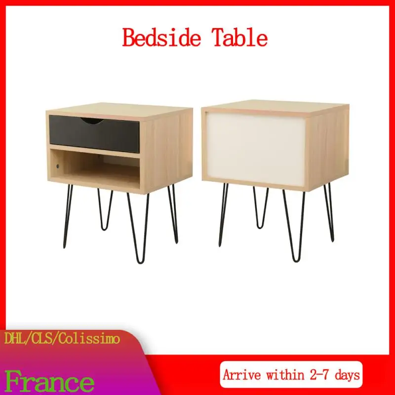 Retro Nordic 40X34X50cm Nightstand With 1 Drawer Organizer Storage Cabinet Bedside Table Wooden Solid Bedroom Furniture HWC | Мебель