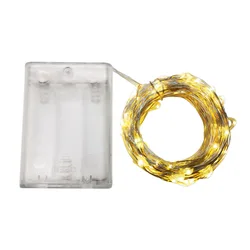 2022NEW 5pcs LED String Light Silver Wire Fairy Warm White Garland Home Christmas Wedding Party Outdoor Indoor Decoration by