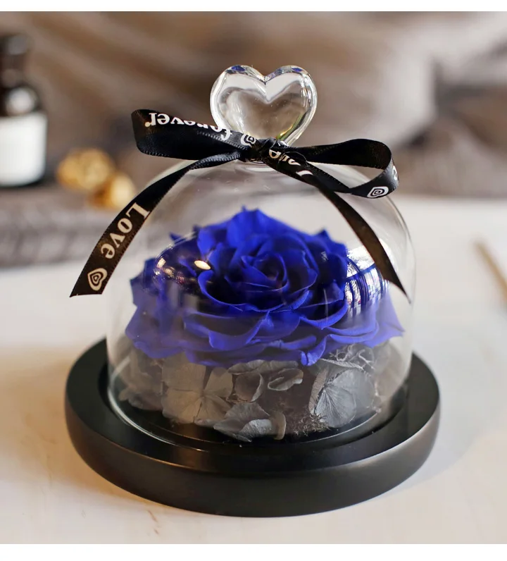 Love Everlasting flower vase Glass cover 06