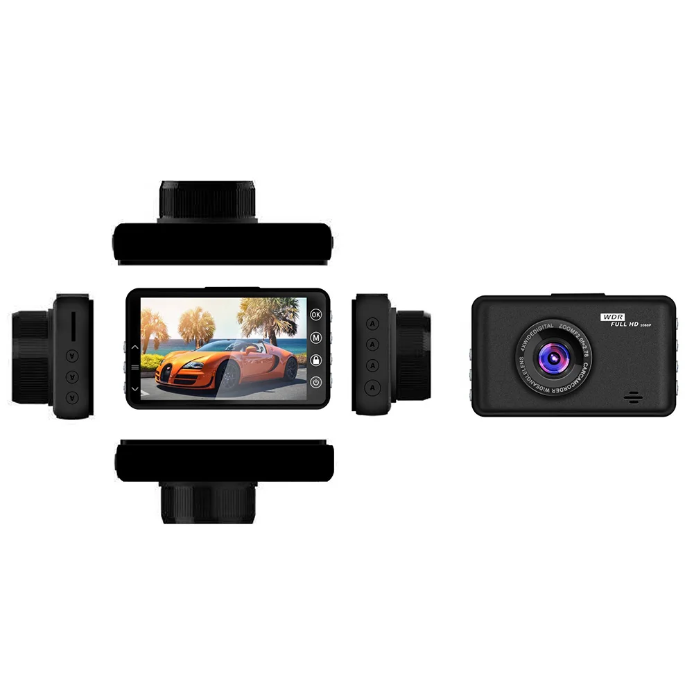  3 zoll Weitwinkel Auto DVR FHD1080P Einfach Installieren Vorne Hinten Dash Cam Saugnapf G Sensor Au