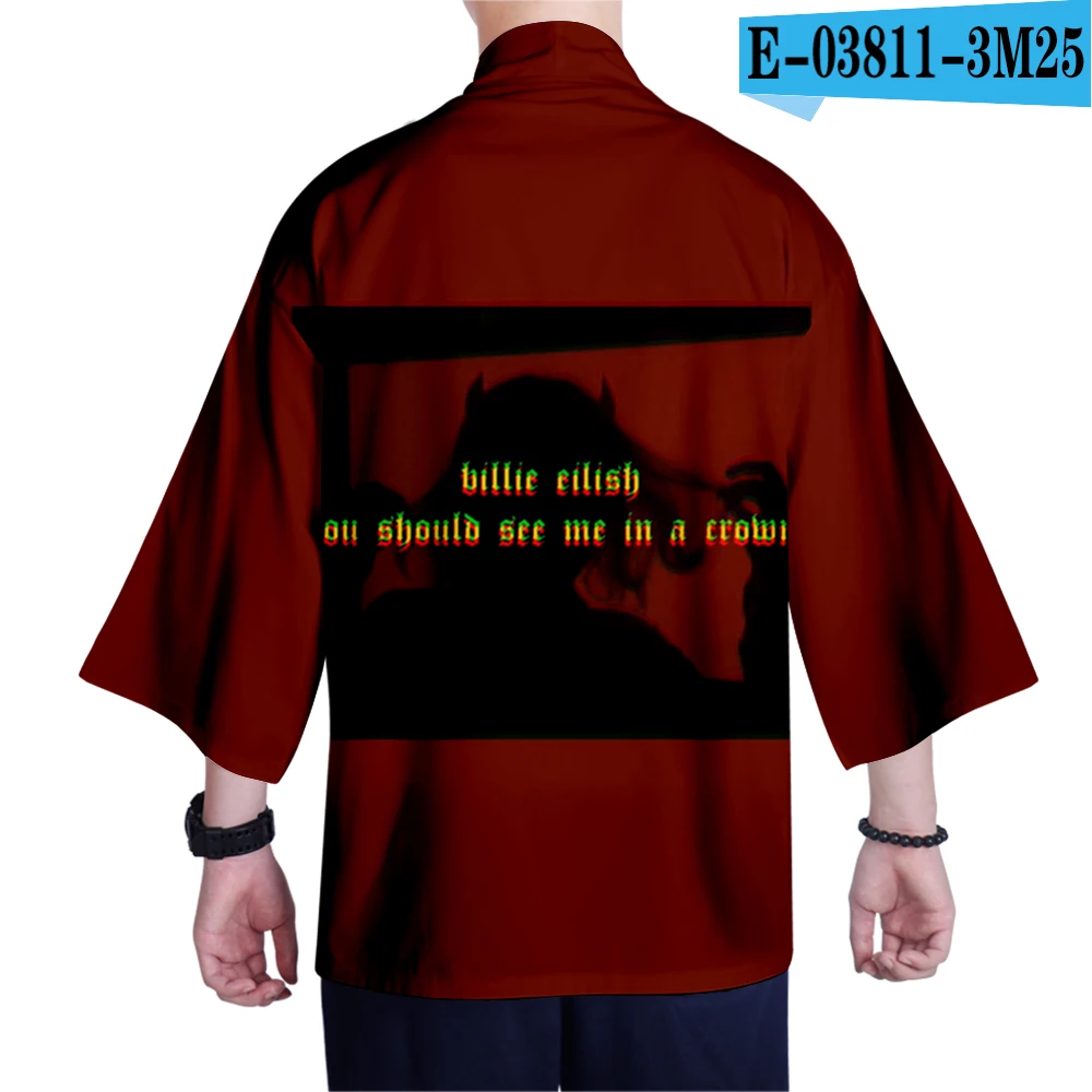 As Shown Тренд девушки 3D кимоно повседневная одежда billie eilish японское кимоно billie eilish Женская традиционная одежда Удобная горячая распродажа - Цвет: As Shown