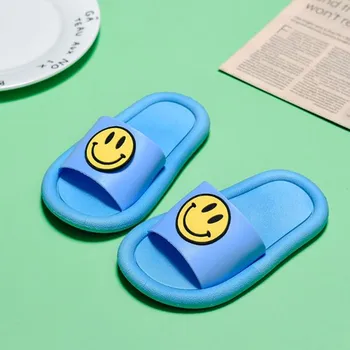 

Ovely smiling face Children's Slippers Baby Girls Boys Barefoot Shoes Kids Skid Resistance Home Footwear Black-Sole Mix-Colors