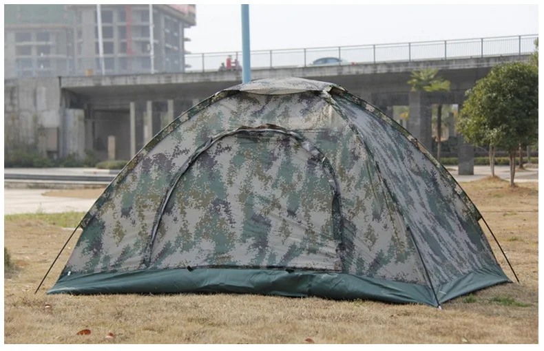 Wilderness Outdoor Double Single Layer Camping Tent Outdoor Camping Camouflage Single Layer Tent