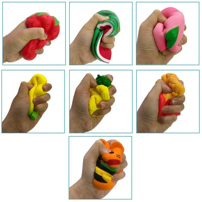Squishies Jumbo-Jumbo медленно поднимающиеся и ароматизированные фрукты мягкие кавайные