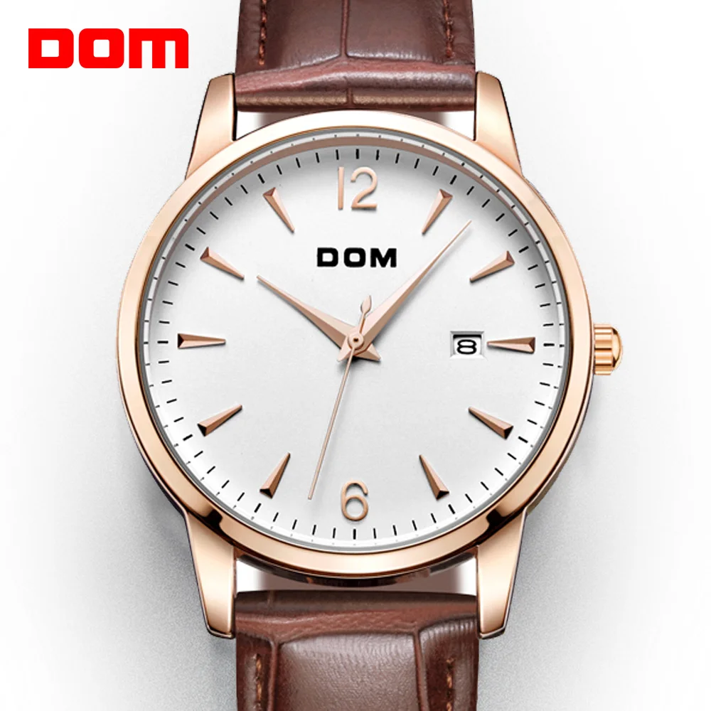 DOM 2018 новые мужские часы роскошные брендовые водонепроницаемые кварцевые с
