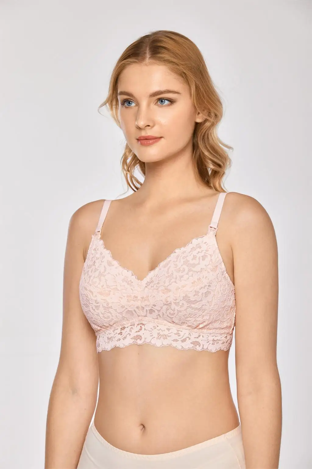 feminino plus size laço wirefree enfermagem bralette