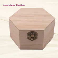 Шестиугольная деревянная коробка мыло цветок подарочная шкатулка для украшений коробка вечный цветок Деревянная коробка на заказ Маленькая деревянная коробка для хранения коробка