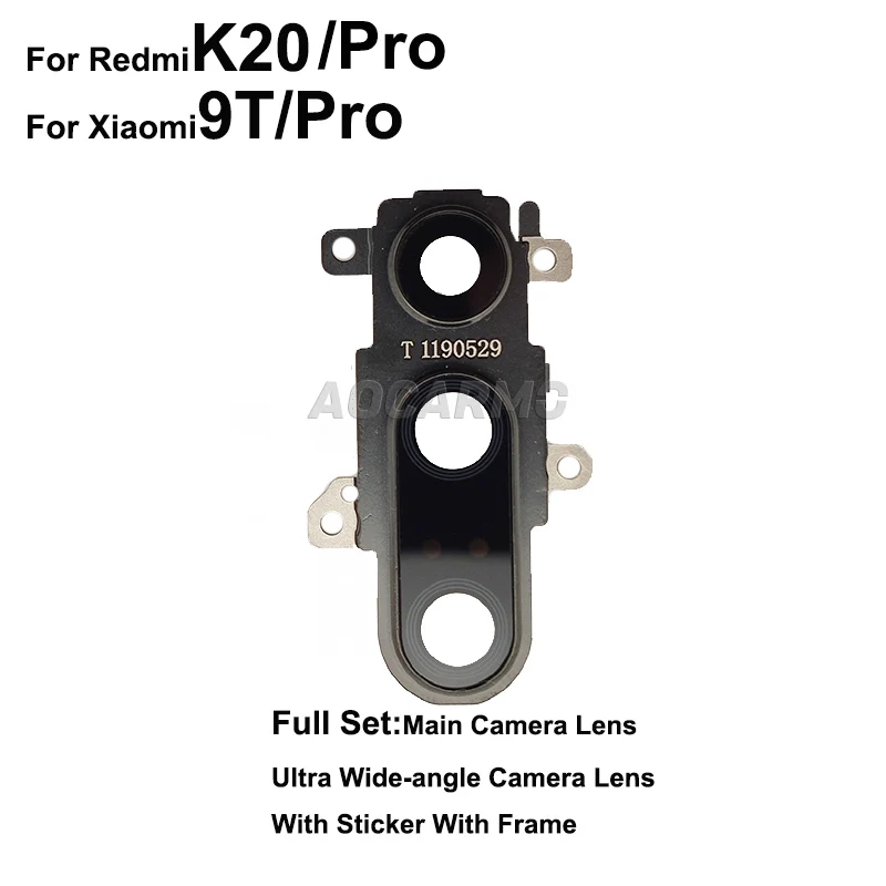 Redmi Mi K20 Camera Glass Ori Camera Glass Lens Cover Frame For