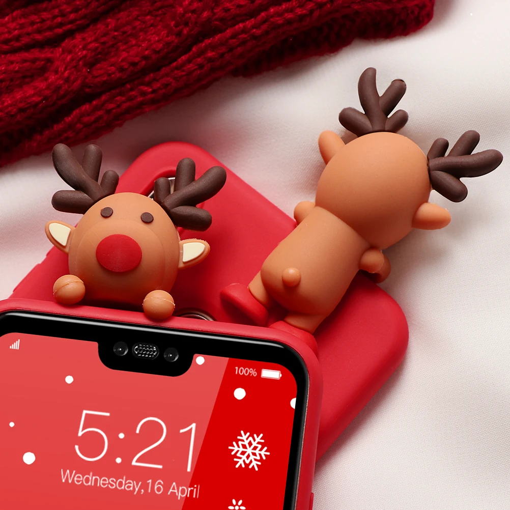 Чехол с новогодним оленем для huawei P20 P30 P8 P9 P10 Lite Pro P Smart Nova 3 3i 5 5i Pro Рождественский мультяшный чехол для телефона