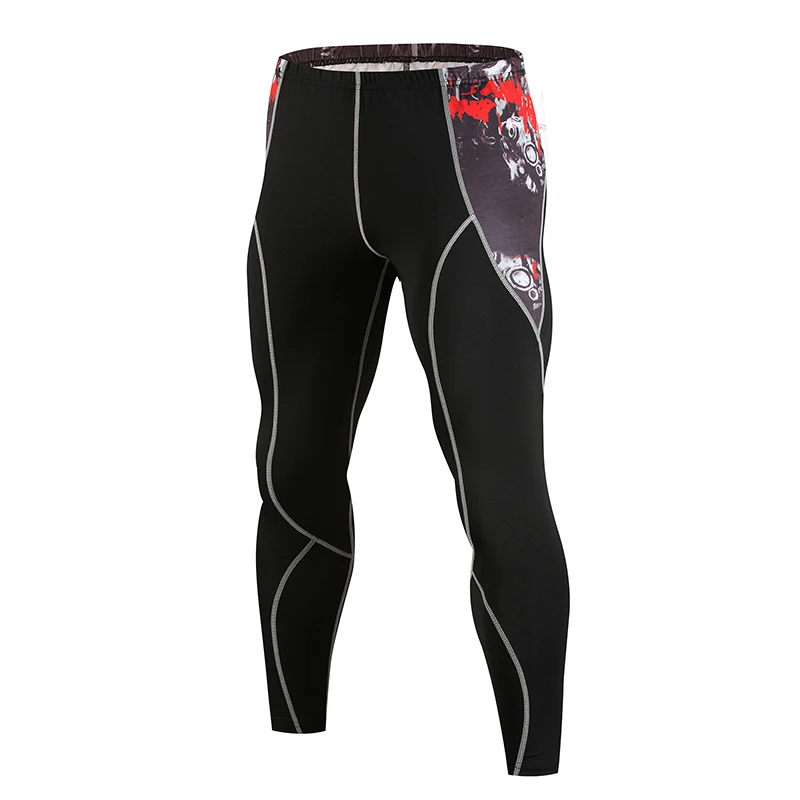 Мужской спортивный комплект для бега компрессионная футболка+ штаны с длинными рукавами Рашгард для фитнеса MMA тренировочная одежда спортивные костюмы для занятия йогой - Цвет: 18