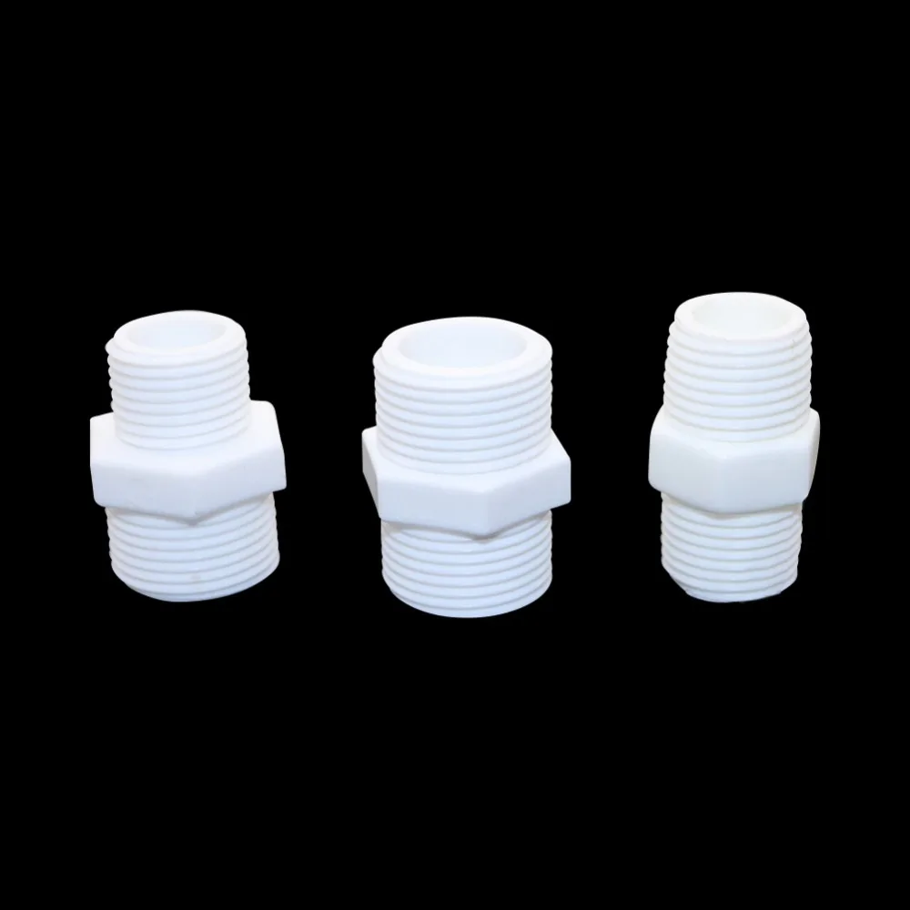 1/2'' 3/4'' 1/2'' to 3/4'' Male Thread Double Male Connector For PVC PE PB Various Plastic Pipe Home improvement Pipe Fittings