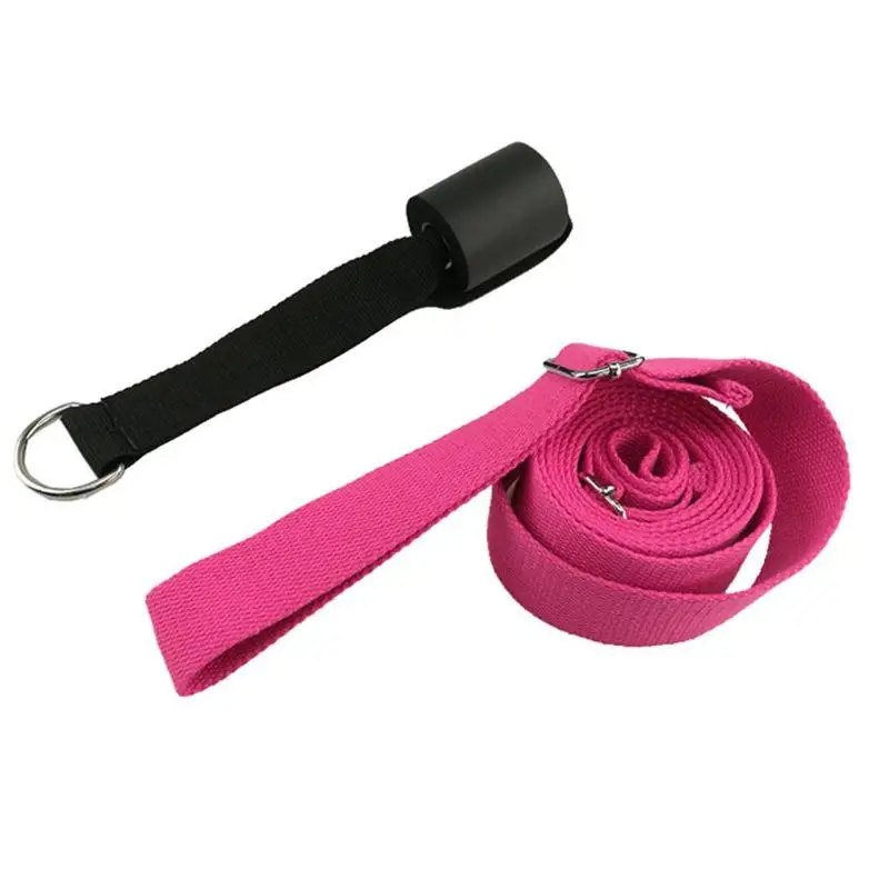 Rose Red Фитнес-Эспандеры, регулируемые двери, спортивный ремешок для занятий йогой, ремешок для занятий балетом, танцев, гимнастики, упражнений, веревка, мягкое натяжение, растягивающийся ремень, носилки - Цвет: Rose Red