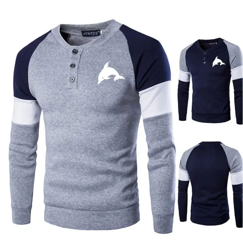 

Cute Dolphin 3d Animal Printed Sweaters Men New Casual O-Neck Slim Cotton Knitted Mens Sweaters Pullovers Men Brand Clothing