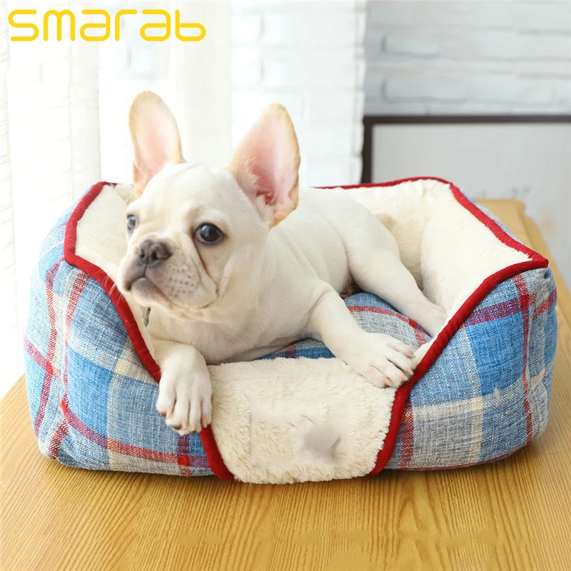 Dog Bed Sofas Winter Warm Plush Cat Pet House Beds Portable Kennel for Small Dogs Chihuahua Products | Дом и сад