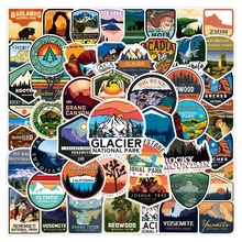 

50PCs Park Landscape Cartoon Stickers PVC Waterproof Material DIY Notebook Luggage Bedroom Stationery Personalized Stickers