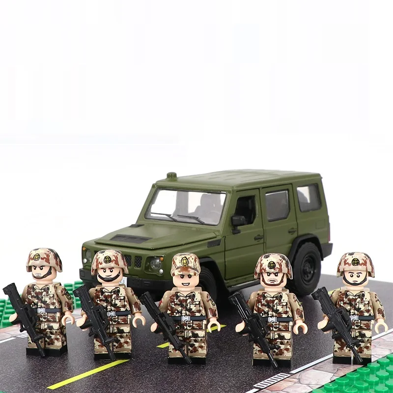 CHN спецназ SUV пистолет мини фигурки военные части оружия аксессуары Playmobil город кирпичи строительный блок оригинальные игрушки