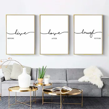 

Picture Nordic Minimalist Poster Black And White Art Wall Poster Quotes Posters And Prints Living Room Canvas Painting Unframed