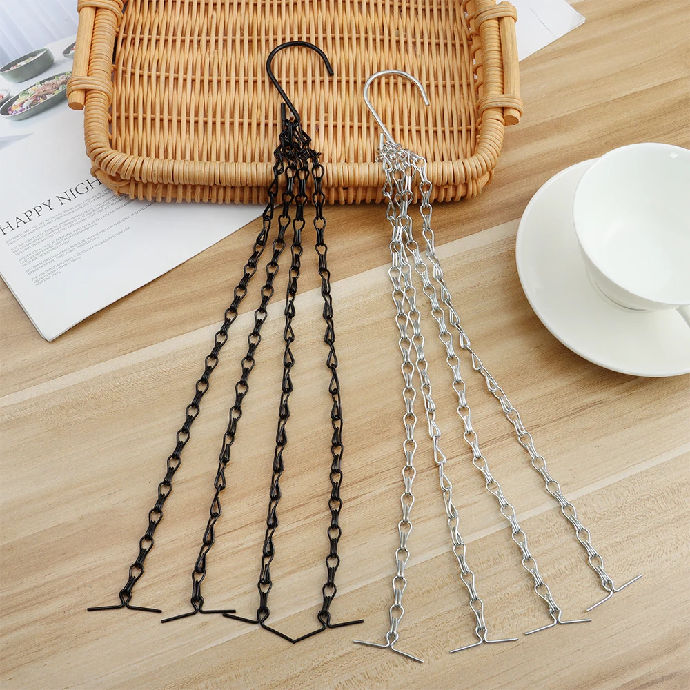 Flower Pot Hanging Basket Chain 1Pc Replacement Plant Hanger Iron Flower Pot Bird Feeders Hanging Basket Chain Other Ornaments flower pot plant hanger hanging basket organizer
