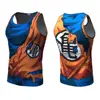 New Men O-Neck Tank Top Pure Color Cartoon Summer Vest Gym Muscle Bodybuilding Streetwear Sleeveless Shirt Workout Fitness Sport 4