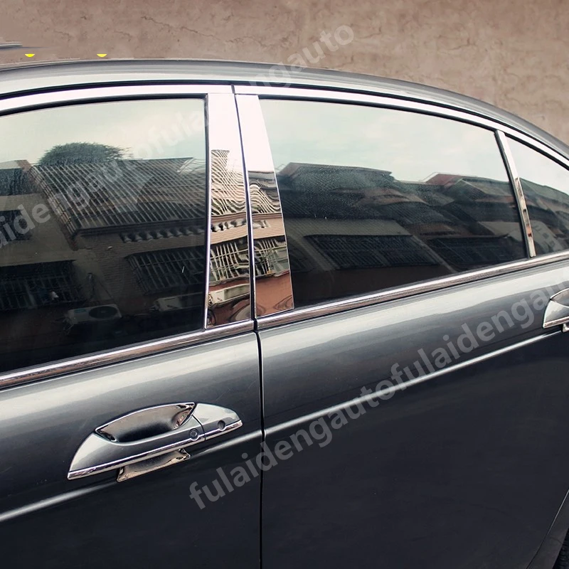 6 шт. для Honda Accord Sedan 4DR 2008-2012 дверь из нержавеющей стали B, C столб зеркальная пластина литье автомобиля Стайлинг Аксессуары