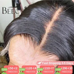 13*4 HD Lace Front Wigs Natural Color Straight Invisible Transparent Lace Pre Plucked Bleached Knots Brazilian Remy Human Hair
