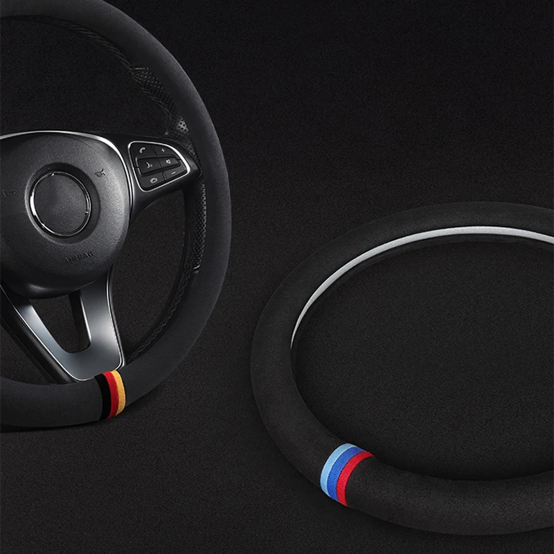 New Suede Winter Season Universal Car Steering Wheel Cover 37-38CM 14.5