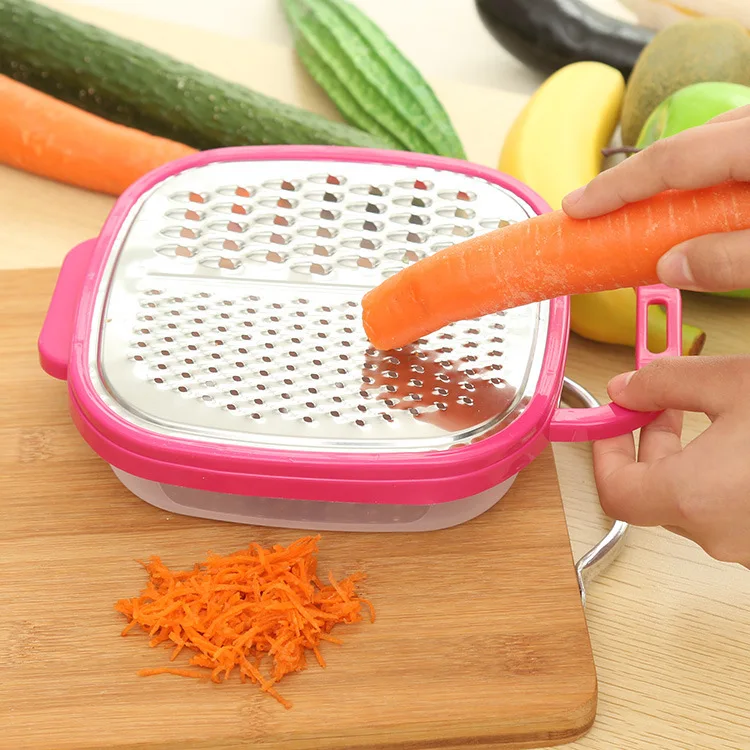 Многофункциональные нержавеющие овощи, морковь тёрка с контейнером слайсер комбинированный